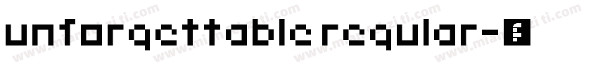 unforgettable regular字体转换